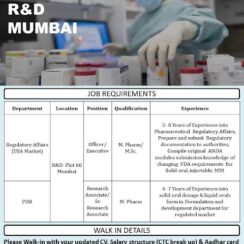 Macleods Pharmaceuticals Walk-In Interview | Regulatory Affairs & PDR Jobs | 4th July 2026 | Mumbai