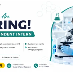 Prewel Labs Hiring Sample Indent Intern in Bangalore