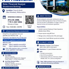 eClerx Walk-In Pune Mumbai | Financial Analyst Investment Banking | Freshers 0-2 Years eClerx Walk-In Pune Mumbai | Financial Analyst Investment Banking | Freshers 0-2 Years
