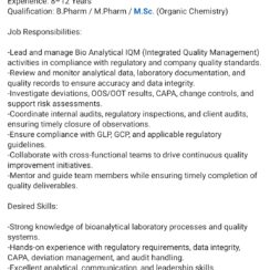 Aizant Drug Research Hiring 2026 | Bio Analytical IQM Lead | 8-12 Years | Hyderabad