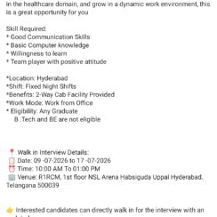 R1 RCM Walk-In 2026 | Healthcare Jobs for Freshers | 9-17 July | Hyderabad | Night Shift