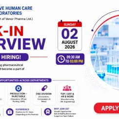 Walk-in Interview for Pharma Jobs at Verve Human Care Laboratories Dehradun – QA, QC & Production Roles