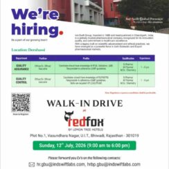 Ind Swift Laboratories Walk-In 2026 | QA QC Departments | 12 July | B.Pharm M.Pharm M.Sc