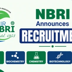 NBRI Announces Recruitment for Pharma, Biochemistry, Chemistry, Biotechnology, Microbiology candidates