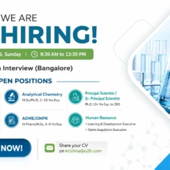 O2h Discovery Walk-In Interview Bangalore: Exciting Openings for Chemistry & DMPK Professionals on 02 August 2026