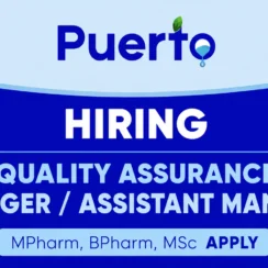 Puerto Hiring Quality Assurance Manager / Assistant Manager