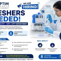 Trainee Analyst Job Navi Mumbai | IVRT IVPT | B.Pharm M.Sc Fresher | Raptim Research