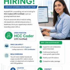AustraRCM Hiring Chennai | HCC Coder CPC Certified | 2-3 Years | Risk Adjustment