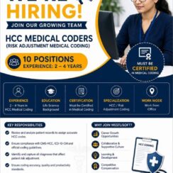 Westlisoft Hiring Hyderabad | HCC Medical Coder | 2-4 Years Certified | Risk Adjustment