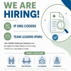 GeBBS Hiring Hyderabad Navi Mumbai | IP DRG Coders Team Leaders | Healthcare Coding