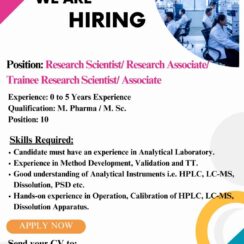 Ortiv Hiring | Research Scientist Analytical | HPLC LC-MS | M.Pharm M.Sc | 0-5 Years