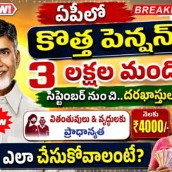 💰 NTR Bharosa Pension: సెప్టెంబర్ నుంచి కొత్త దరఖాస్తులు.. ఎలా Apply చేయాలి?