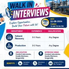 Covalent Laboratories Jobs for Production & Solvent Recovery