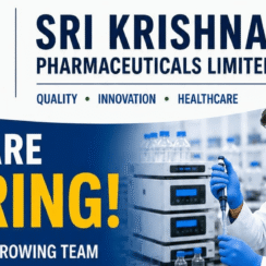Sri Krishna Pharma Walk-in On August 27th to August 29th, 2026 FRESHERS