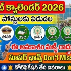 📋 ఆంధ్రప్రదేశ్‌లో 10,060 పోస్టుల జాబ్ క్యాలెండర్ విడుదల