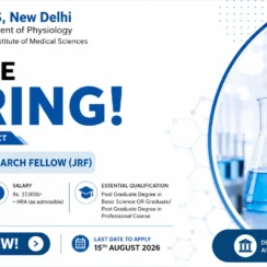 Junior Research Fellow Jobs at AIIMS New Delhi | DST Project Career 2026