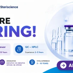 Brooks Steriscience QC Jobs in Vadodara | Reviewer & HPLC Openings 2026