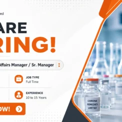 Regulatory Affairs Manager Jobs at CORONA Remedies: Career Opportunity in Ahmedabad