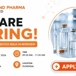 Gland Pharma Mega Apprentice Walk-In in Hyderabad | Production Jobs 2026