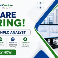 Walk-In Interview for QC HPLC Analyst at Global Calcium, Hosur on August 29, 2026