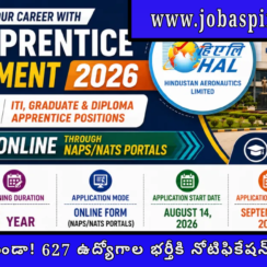 HAL Apprentice Jobs 2026 | 627 Posts | Degree Diploma ITI | Nasik | Stipend 12300 | Last Date 4 Sep