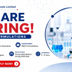 AR&D Formulations Jobs at Maithri Drugs | Walk-in Interview 19 & 29 Aug | Pharma Careers 2026