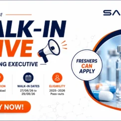 Sanray Laboratories Walk-in Interview 2026: Marketing Executive Jobs for Freshers in Hyderabad