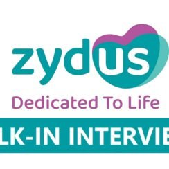 Zydus Healthcare Ltd. Walk-In Interviews for Freshers & Experienced on 30th Aug 2026