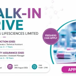 Zydus Lifesciences Walk-in Interview 2026: Pharma Jobs in Ahmedabad for Production, Packing & QA Roles
