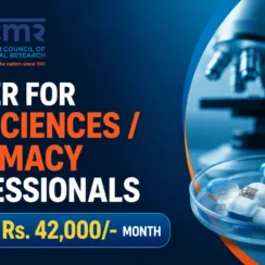 Career for Life Sciences / Pharmacy Professionals at ICMR
