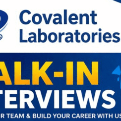COVALENT LABORATORIES WALK-IN 22nd August 2026 Freshers & Experience