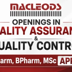 Openings in Quality Assurance and Quality Control at Macleods