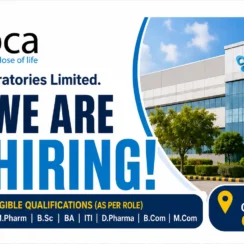 Openings in Quality Assurance and Quality Control at IPCA Labs