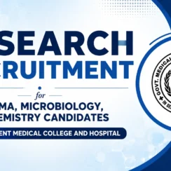 Recruitment for Pharma, Microbiology, Biochemistry candidates at Government Medical College and Hospital