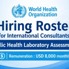 World Health Organization Hiring Roster for International Consultants