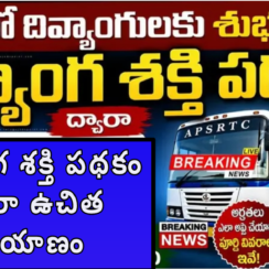 APSRTC దివ్యాంగులకు గుడ్ న్యూస్.. దివ్యాంగ శక్తి పథకం ద్వారా ఉచిత ప్రయాణం