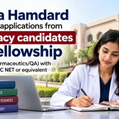 Jamia Hamdard inviting applications from pharmacy candidates for Fellowship