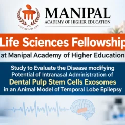 Life Sciences fellowship at Manipal Academy of Higher Education