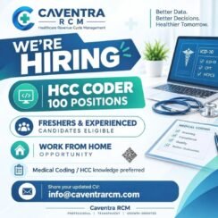 Caventra RCM Hiring | HCC Coder Work From Home | 100 Openings | Freshers & Experienced Caventra RCM Hiring | HCC Coder Work From Home | 100 Openings | Freshers & Experienced
