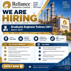 Reliance Industries Graduate Engineer Trainee Jobs 2027