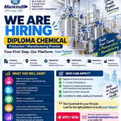 Mankind Pharma Jobs in Visakhapatnam for Diploma Chemical Engineers