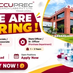 Multiple Pharma Jobs in Ahmedabad at Accuprec Research Labs – Apply Now for Research, QA, Engineering & HR Roles