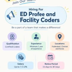 ED Profee & Facility Coder Jobs | Hyderabad Chennai Noida | Certified | Up to 7.5 LPA