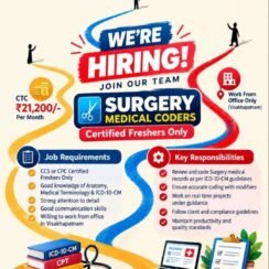 Accurate RCM Hiring Visakhapatnam | Surgery Medical Coder | CPC CCS Certified Freshers