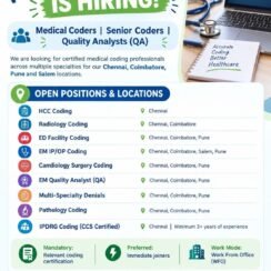 Access Healthcare Hiring Chennai Coimbatore Pune Salem | Medical Coders & QA | Certified