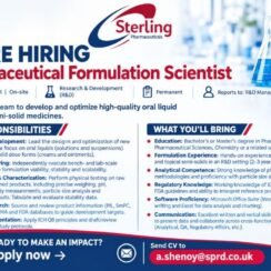 Pharmaceutical Formulation Scientist Job Birmingham UK | R&D Oral Liquids | B.Pharm M.Pharm
