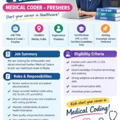 Medical Coder Job Noida | Freshers CPC CCS Certified | Immediate Joiners