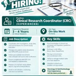 CRO Pharmatrendz Hiring Cuttack | Clinical Research Coordinator | 3-4 Years Experience