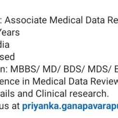 IQVIA Hiring Pan India | Associate Medical Data Review Manager | MBBS MD BDS | Work From Home